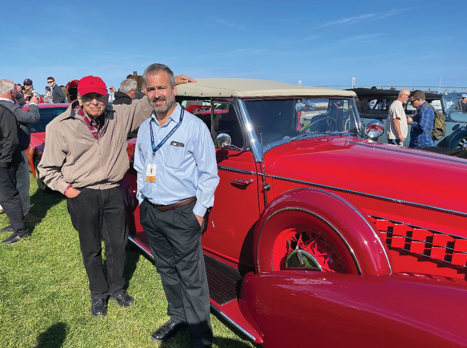 SHOW STOPPER: John Ricci drove his 1934 Cadillac to Fort Adams on Saturday, Oct. 2, where he lined up with other classic automobiles prior to a parade that ended on Bellevue Avenue in Newport.